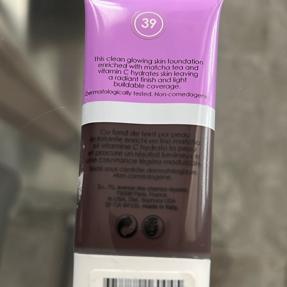Sephora Collection Clean Glowing Skin Foundation, Shade 39 NEW | Sealed - Picture 3 of 6